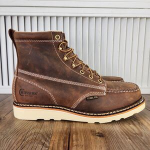 Chippewa Edge Walker 6" Mens Size 10 D Brown Steel Toe Leather Work Boots ED5321